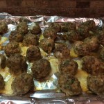 mozzarella stuffed Italian meatballs