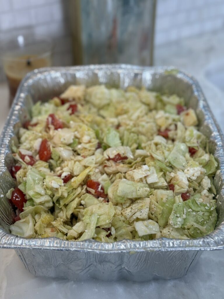 Greek chopped slaw for a crowd