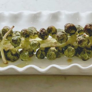 roasted Brussel sprouts stalk