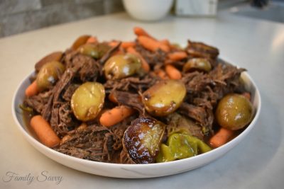 Instant Pot Mississippi Pot Roast with Crispy Dales Potatoes