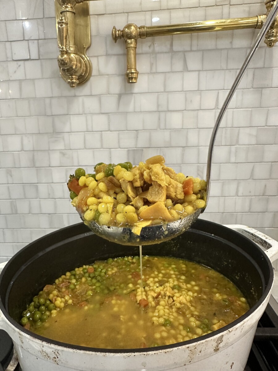 Greek lemon chicken orzo soup