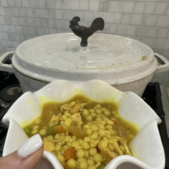 Greek lemon chicken orzo soup