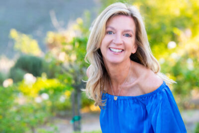 Close-up of Connie Zack, co-founder of Sunlighten Saunas