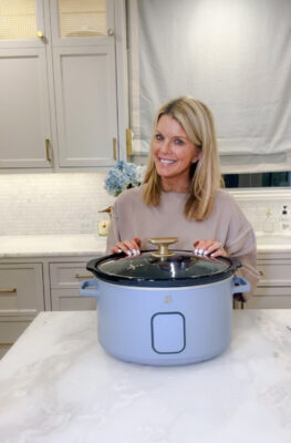 Jamie Tarence, the founder of Family Savvy, with her Beautiful by Drew Slow Cooker 