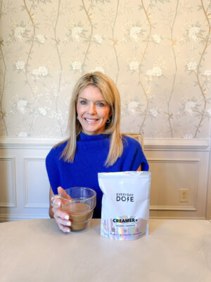 Jamie Tarence of Family Savvy with Everyday Dose coffee and Everyday Dose collagen creamer