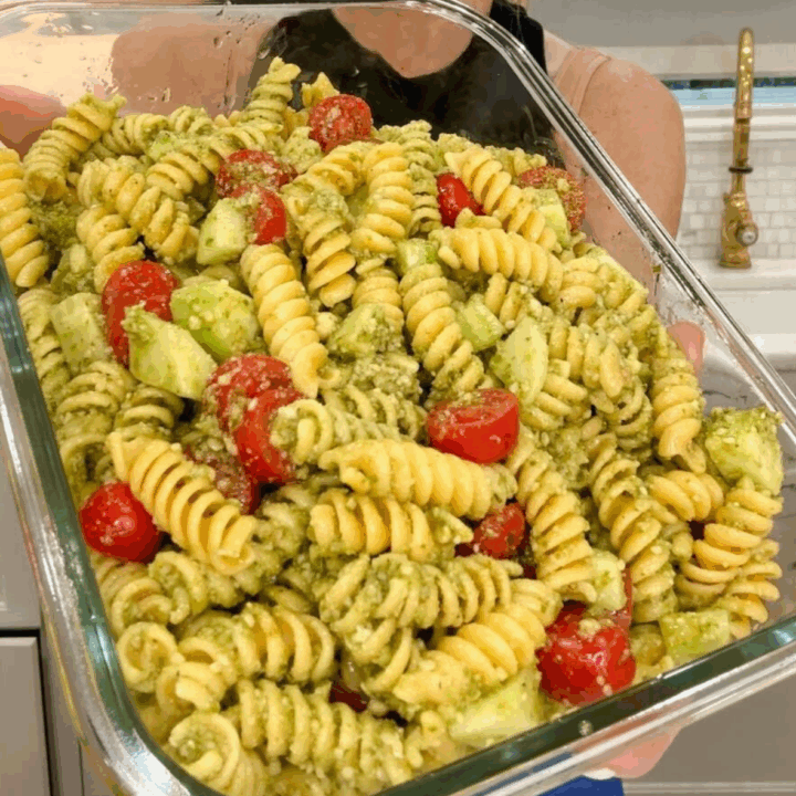 Four-Ingredient Pesto Pasta Salad
