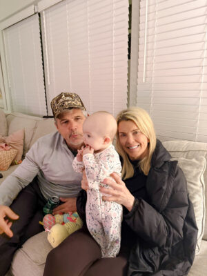 Jamie and Zane with their grandbaby Mary Owen